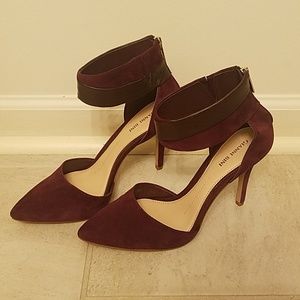Gianni Bini Wine Suede Pumps